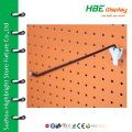 Retail pegboard display hook single wire hook